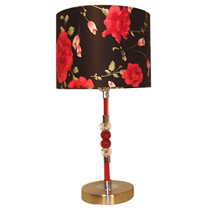 simple table lamp with flower shade AT148