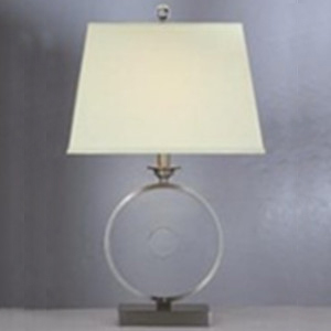 With round crystal table lamp