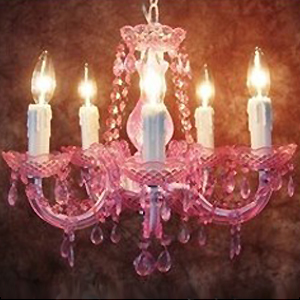 indoor pink  crystal decorative pendant lamp