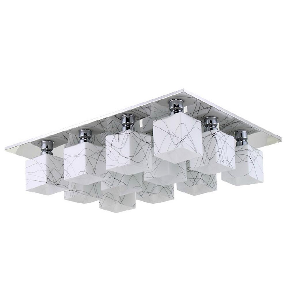 square glass shade ceiling lamp HL-9508-12X