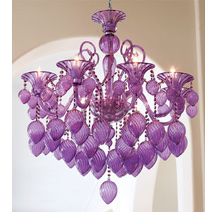 purple glass pendant lamp DP965