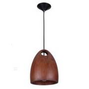 Coffee Modern Decorative Wood Frame Pendant Lamp/Light with Wood shade China Supplier