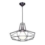 Black Simple modern hanging lighting sitting room iron frame pendant lamp