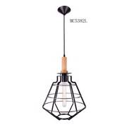 indoor black Iron art chandelier lamp with E27 light bulb base