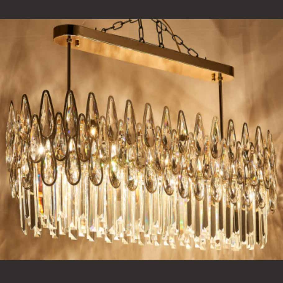 Crystal pendant lamp dining room  crystal chandelier light bar lighting