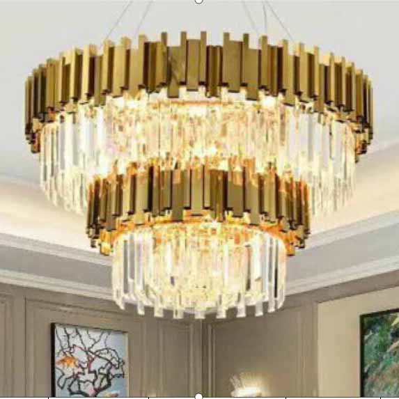 Classic crystal glass pendant lamp  hotel hallway  lighting fixtures  Chandelier light