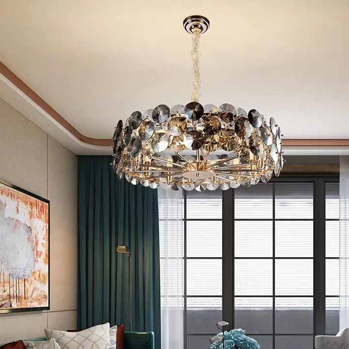 crystal glass chandelier lamp living room restaurant bedroom postmoder clothing store wine lighting