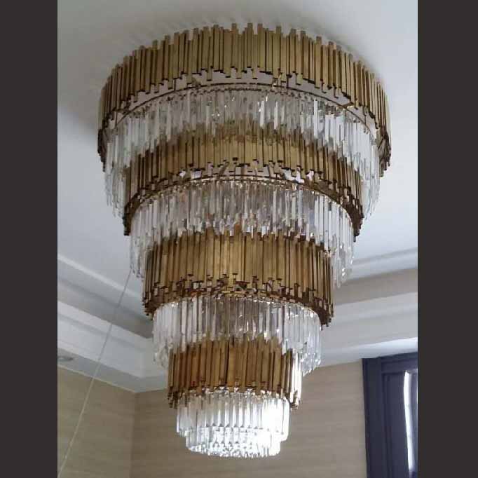fashionable personality crystal glass bar dining chandelier lamp decoration