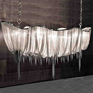 Long and large chain chandelier D2500-L16