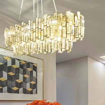 Simple crystal  high - grade hotel project pendant lamp